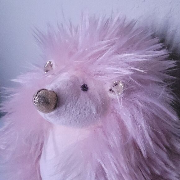 FAO Schwarz Sparklers Pink Gold Hedgehog 8” Plush Stuffed Animal Fluffy - Picture 7 of 11